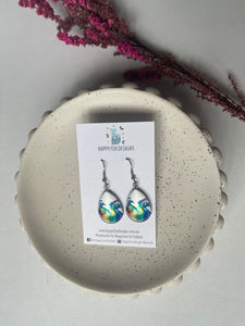 A Peacock Pair - large teardrops