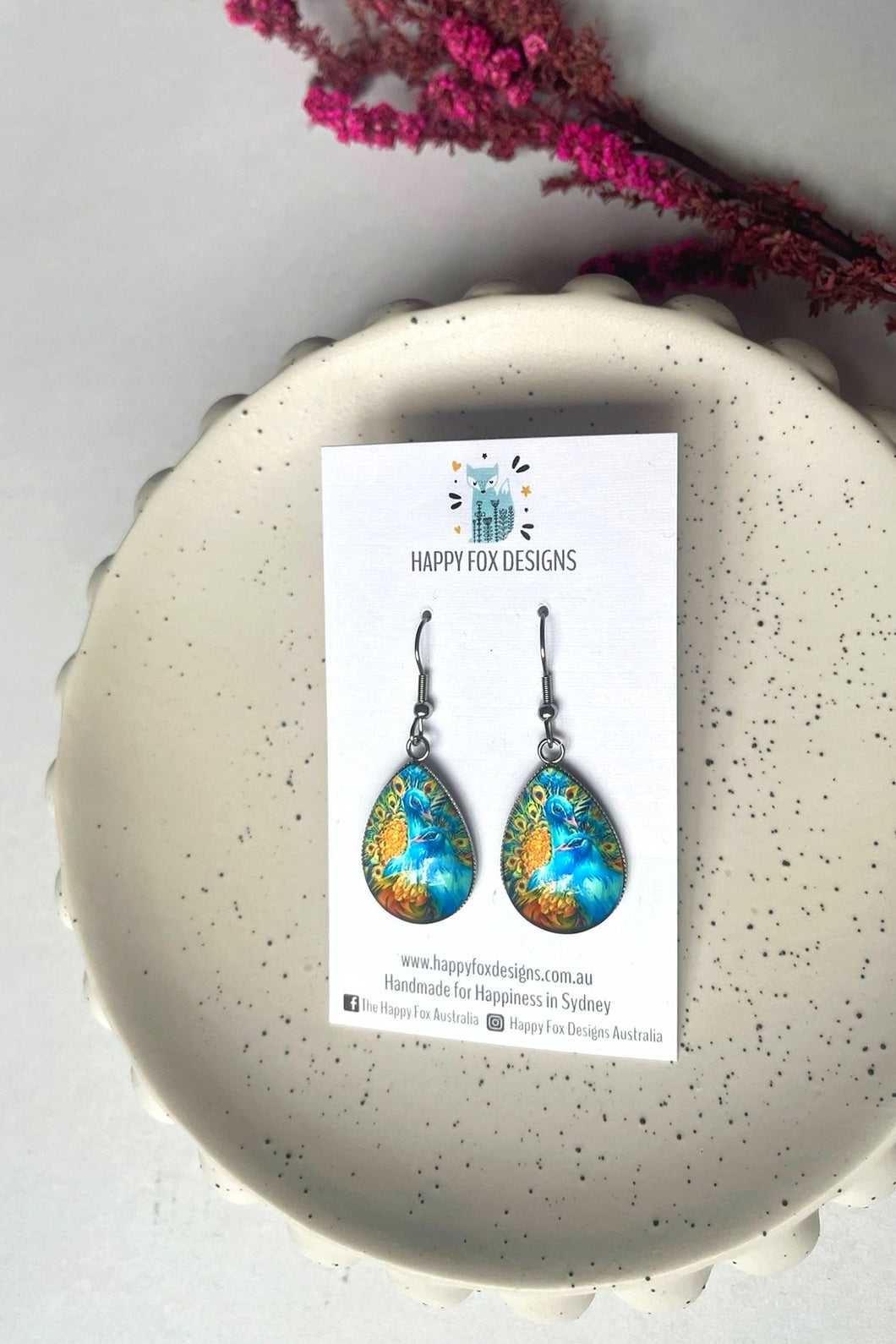 A Peacock Pair 3 - large teardrops