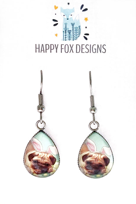 Bunny Pugs - small teardrops