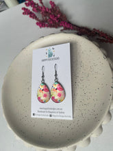 Load image into Gallery viewer, Watercolour Florals in Pink - large teardrops