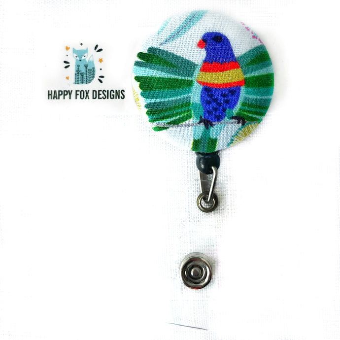 ID Badge Tag Reel - Rainbow Lorrikeet 2