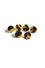 Load image into Gallery viewer, Acrylic stud tops in tortoiseshell (circles)