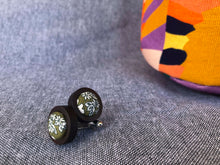 Load image into Gallery viewer, Liberty green Cufflink in Dark wood