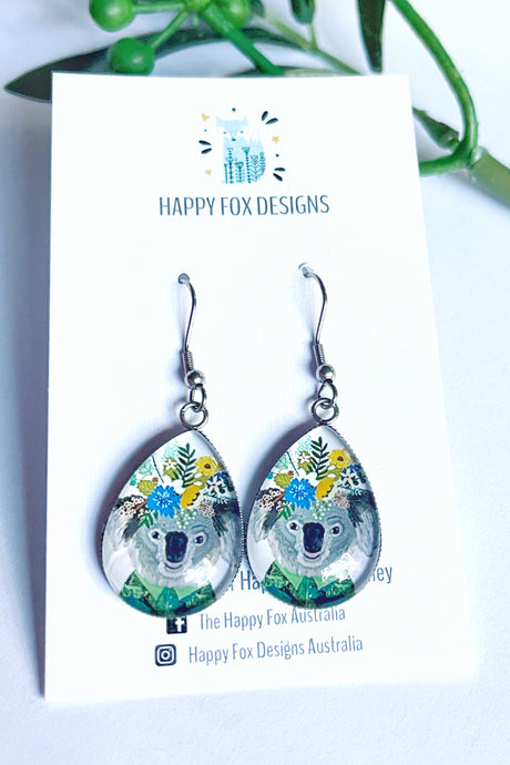 Koala with crown- large teardrops
