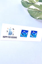 Load image into Gallery viewer, Whale of a time Square Stud