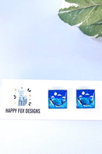 Load image into Gallery viewer, Whale of a time Square Stud