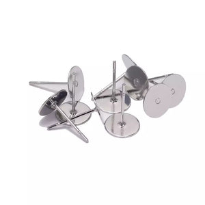 Surgical Steel Stud Posts - 8mm - 50 pieces